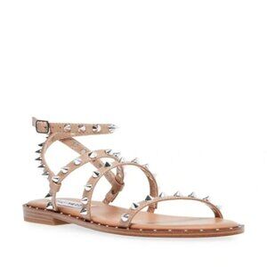 Steve Madden Transport Studded Strappy Gladiator Sandal Tan 10